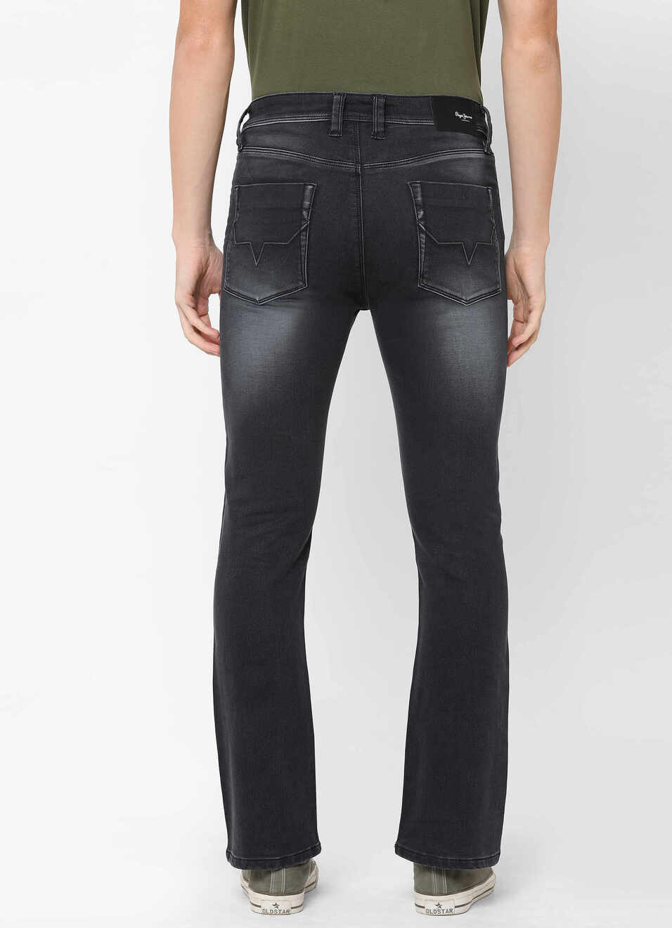 Bootcut Slim Fit Mid Waist Boot Leg Jeans, , large image number 1