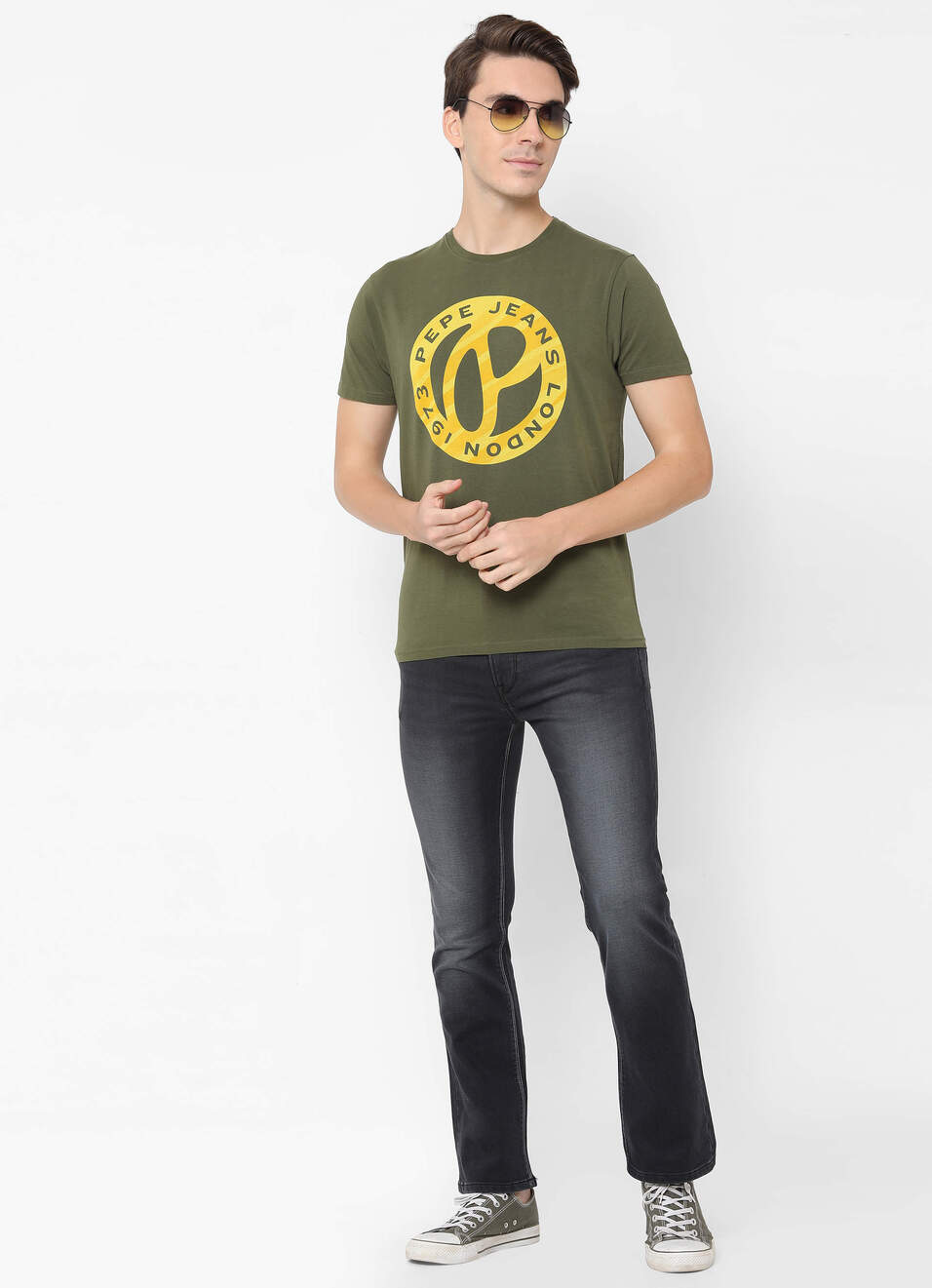 Bootcut Slim Fit Mid Waist Boot Leg Jeans, , large image number 3