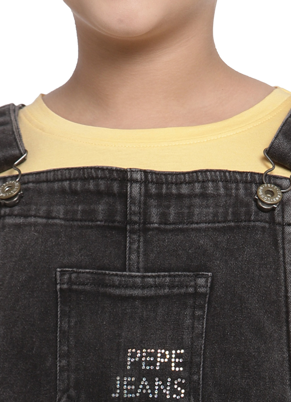 Lipa Embellished Denim Pinafore Dress, , large image number 4