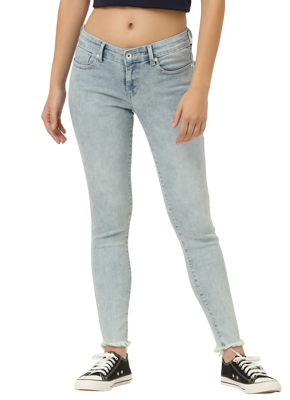 Madeline Skinny Fit Mid Waist Ankle Length Jeans, , large image number 0