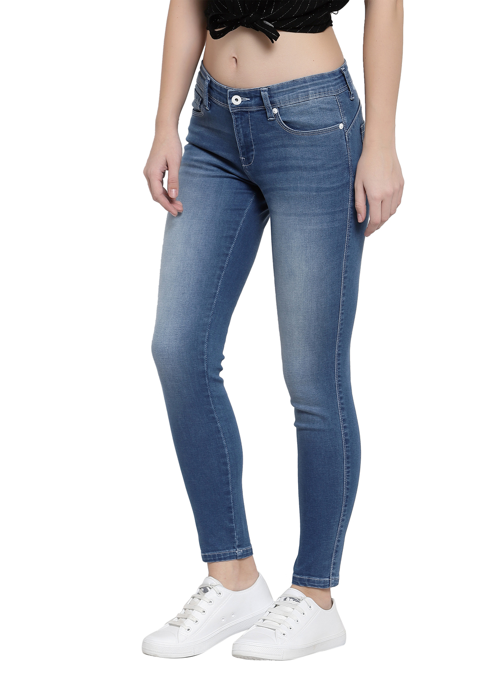 Sissy L Skinny Fit Mid Waist Jeans, , large image number 2