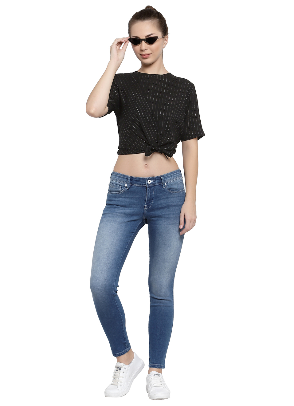 Sissy L Skinny Fit Mid Waist Jeans, , large image number 3