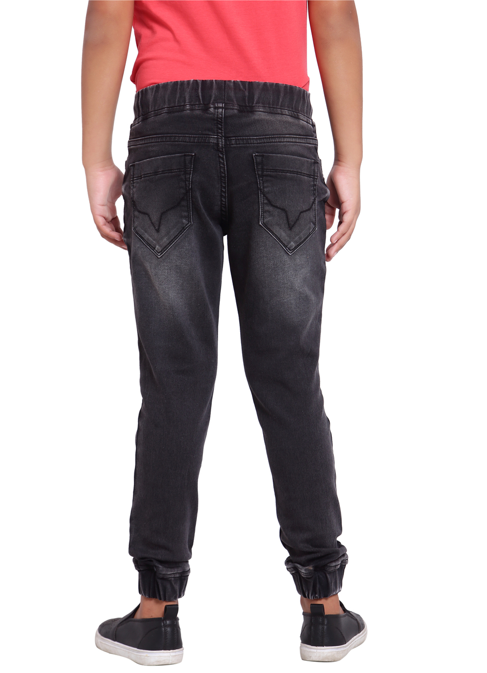 Greek Slim Fit Mid Waist Slim Leg With Elasticated Waistband, , large image number 1