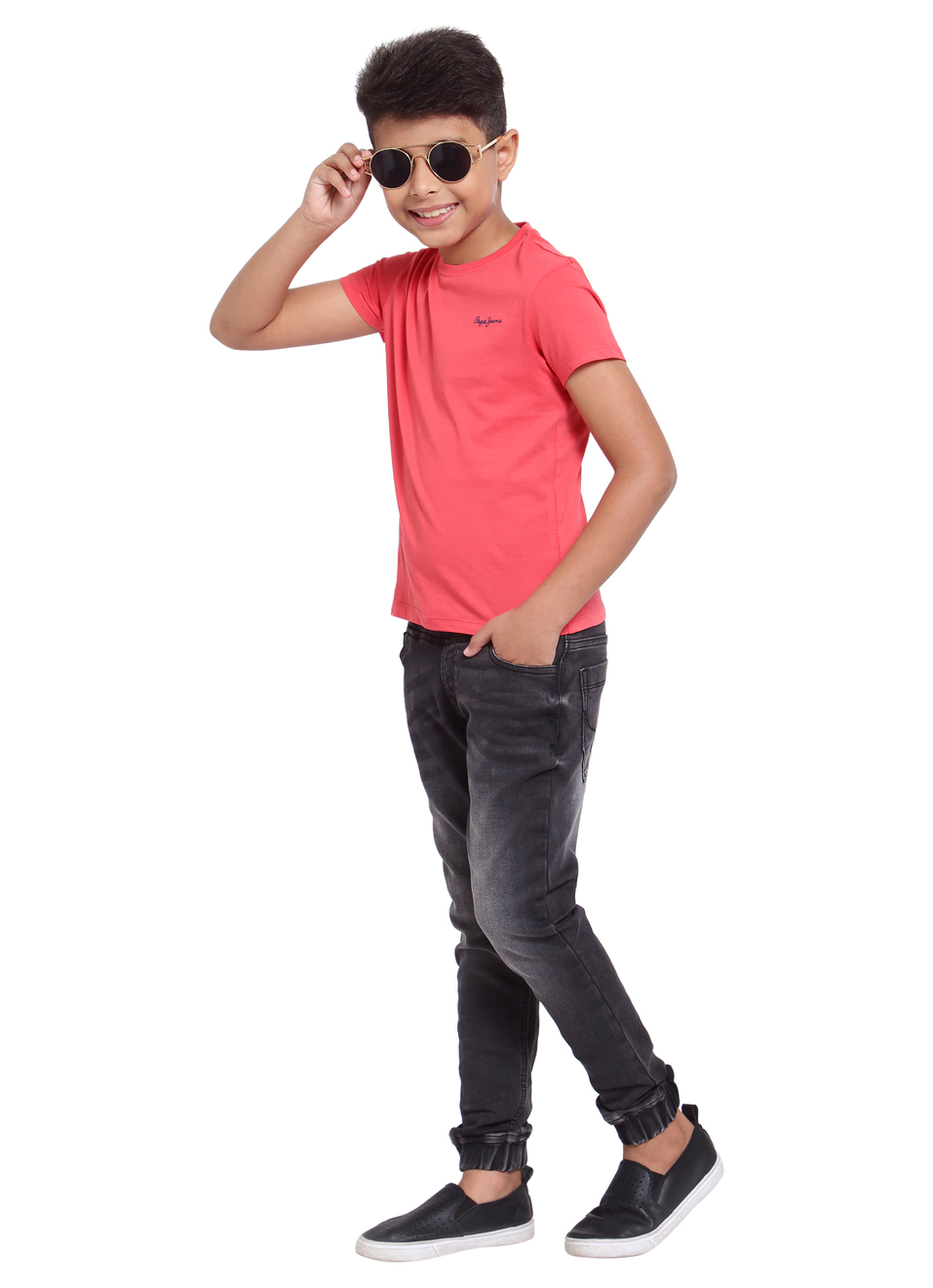 Greek Slim Fit Mid Waist Slim Leg With Elasticated Waistband, , large image number 3