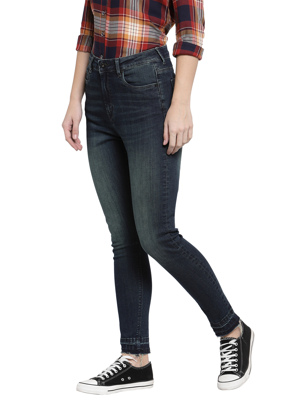 Reagan Skinny Fit High Waist Ankle Length Jeans, , large image number 2