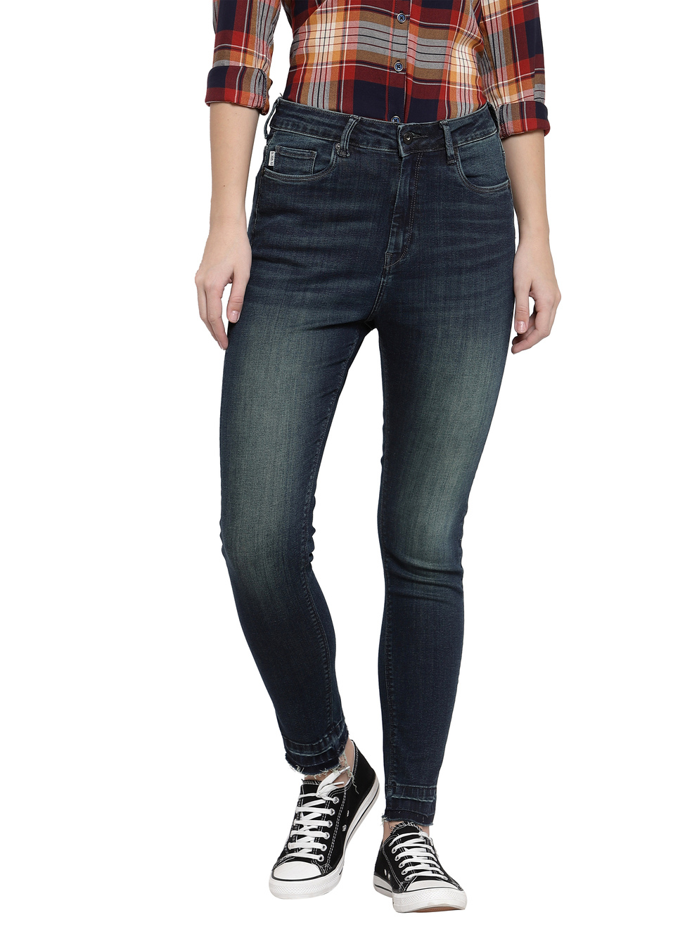 Reagan Skinny Fit High Waist Ankle Length Jeans, , large image number 0