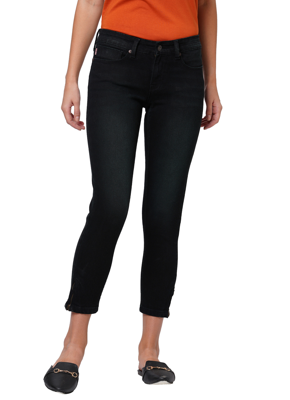 Harlow Skinny Fit Mid Waist Ankle Length Jeans, , large image number 0