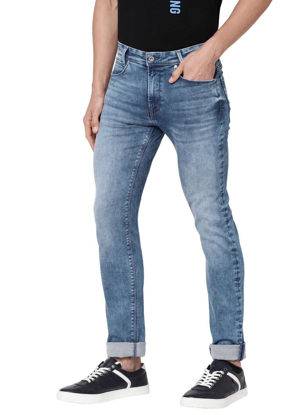 Migel Slim Fit Mid Waist Jeans, , large image number 2