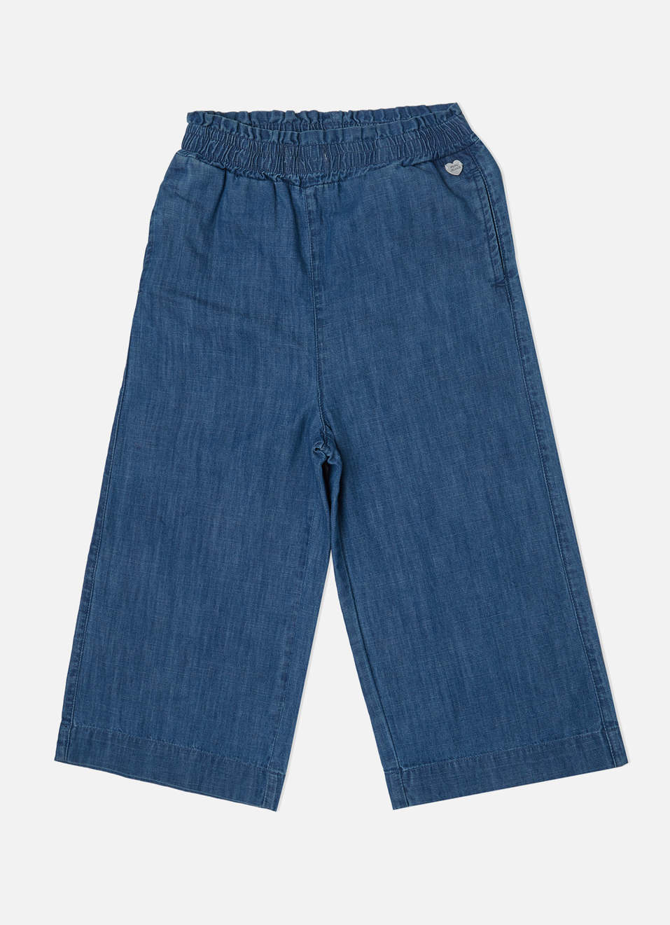 Valley Denim Trouser With Smocked Waist, , large image number 0