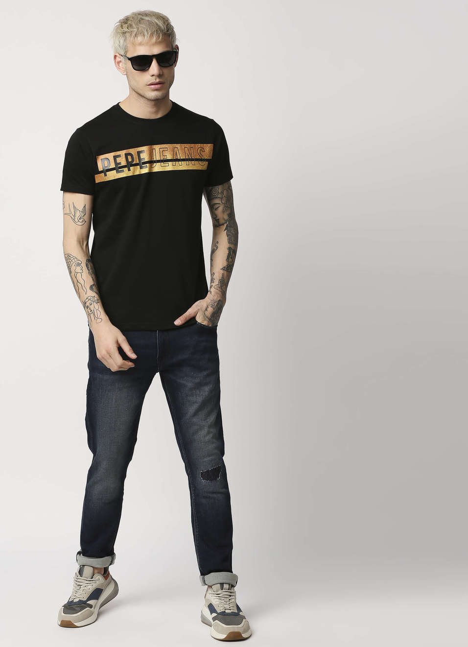 Tapered Vapour Tapered Fit Low Waist Jeans, , large image number 3