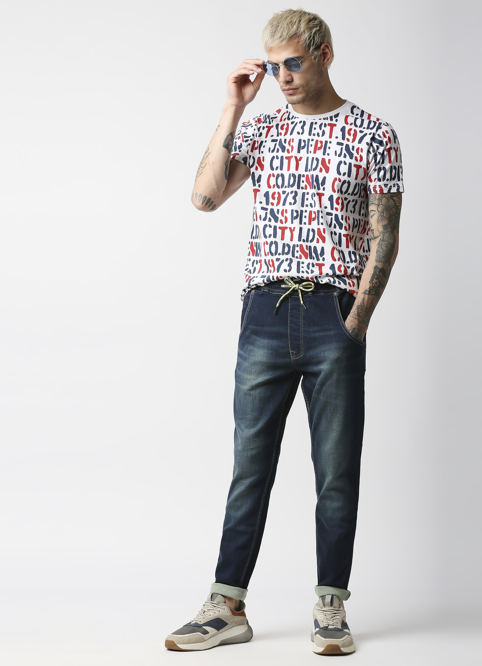 Tapered Regular Fit Mid Waist Ankle Jogger, , large image number 2