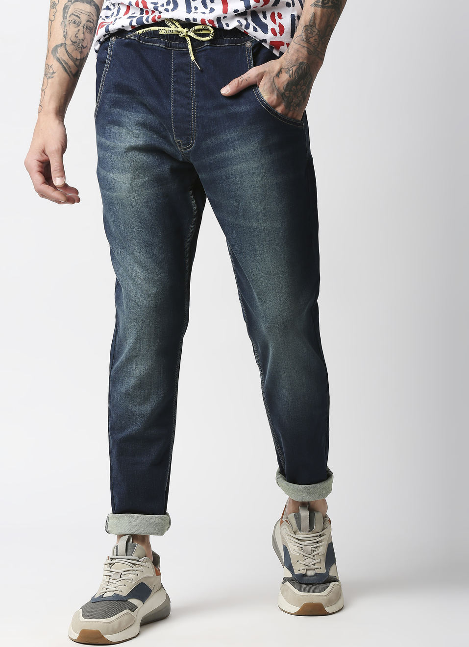 Tapered Regular Fit Mid Waist Ankle Jogger, , large image number 0