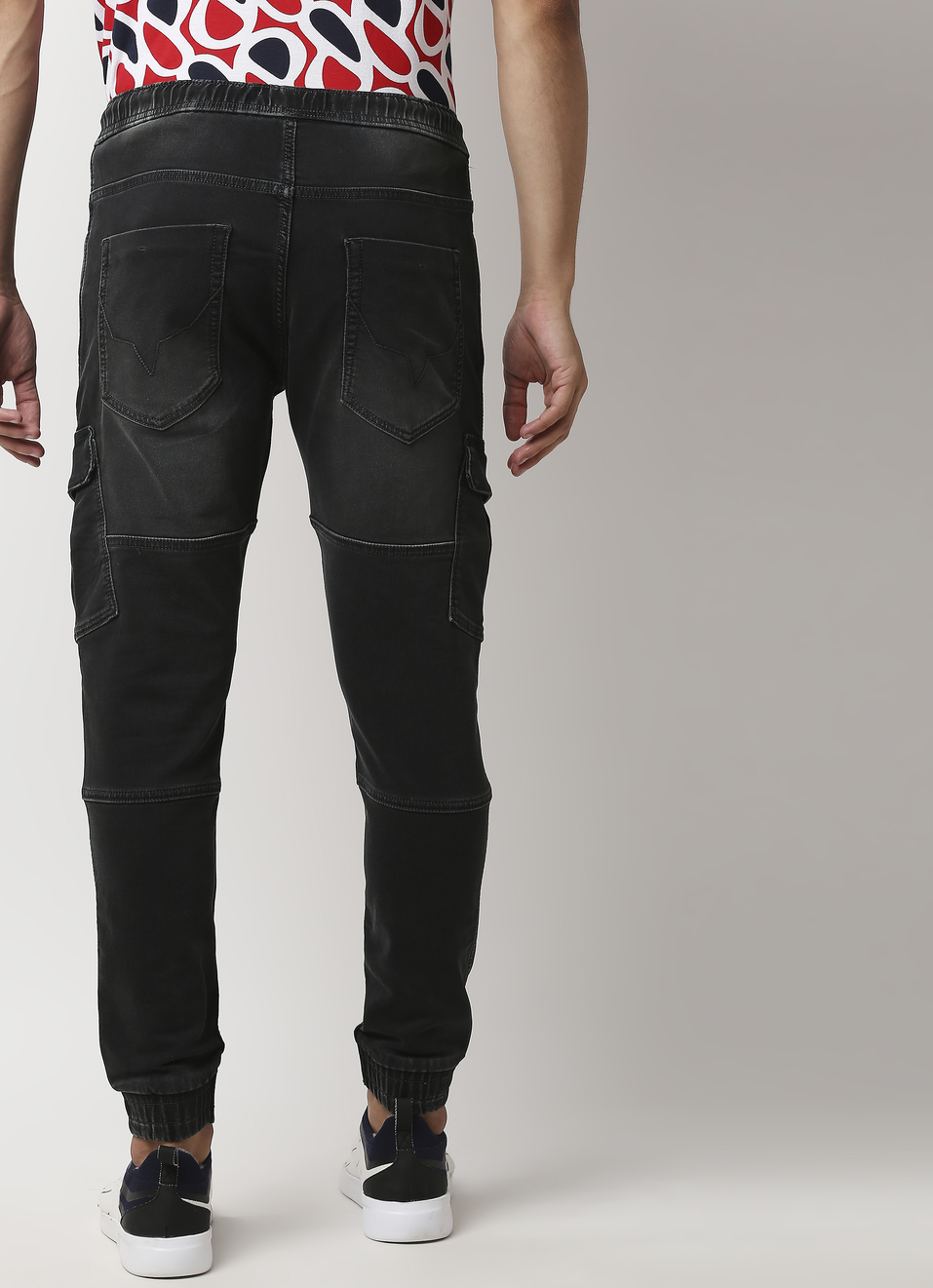 Regular Tapered Regular Fit Mid Rise Elasticated Cargo, , large image number 2