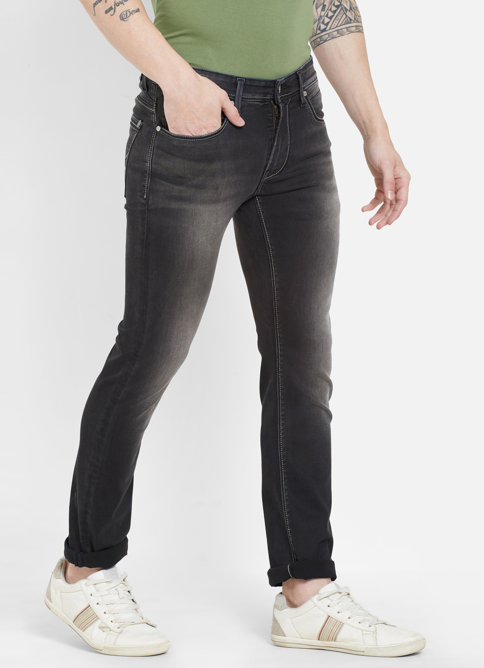 Vapour Slim Fit Mid Waist Jeans, , large image number 7