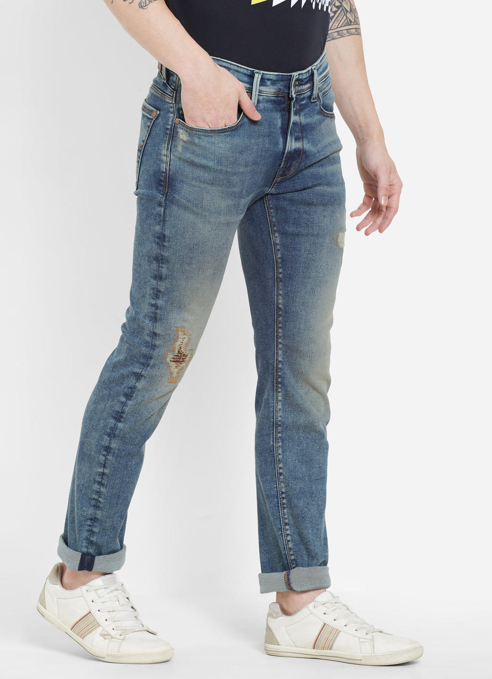 Vapour Slim Fit Mid Waist Jeans, , large image number 7