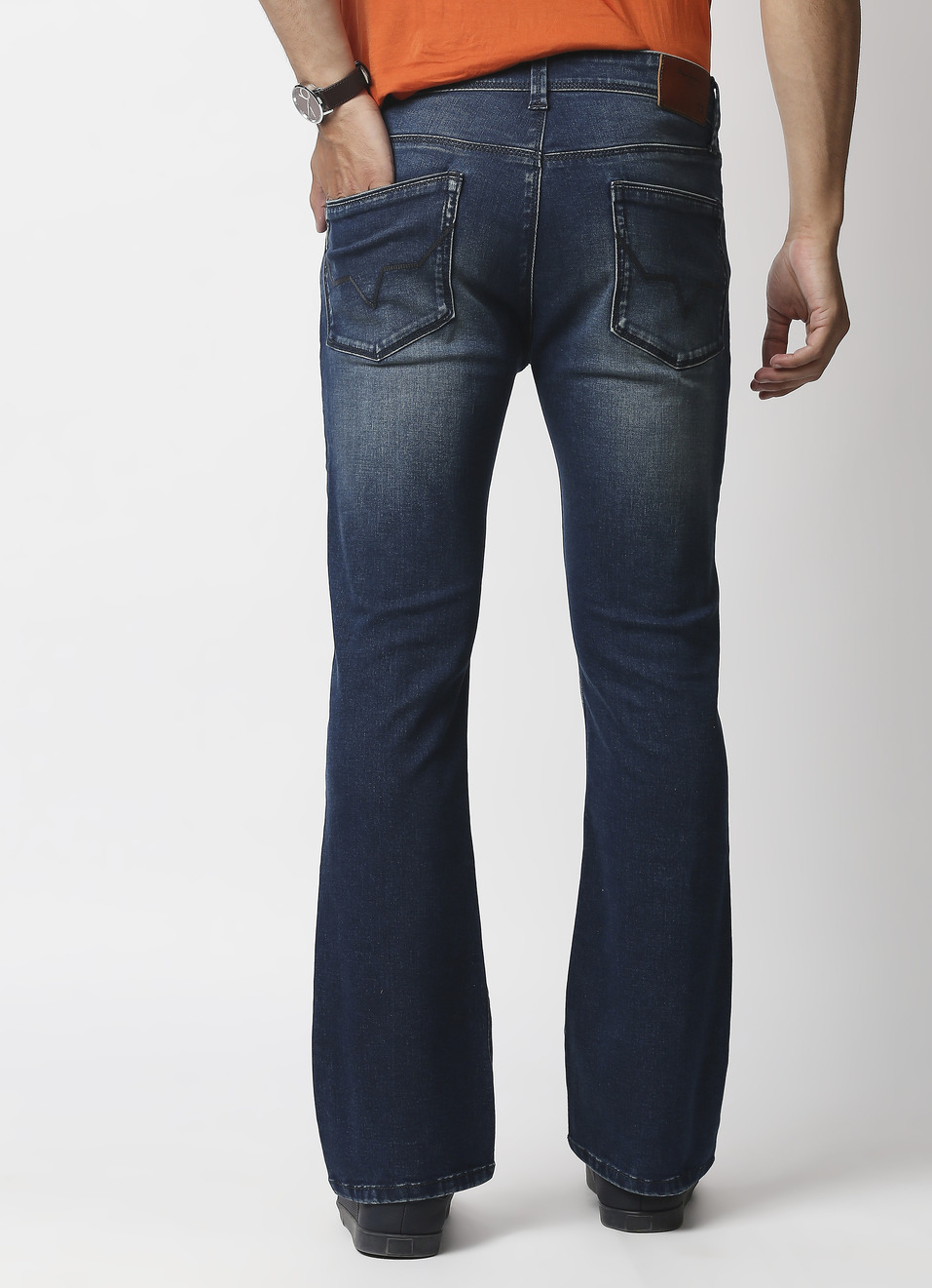 Bootcut Slim Fit Mid Waist Boot Leg Jeans, , large image number 1