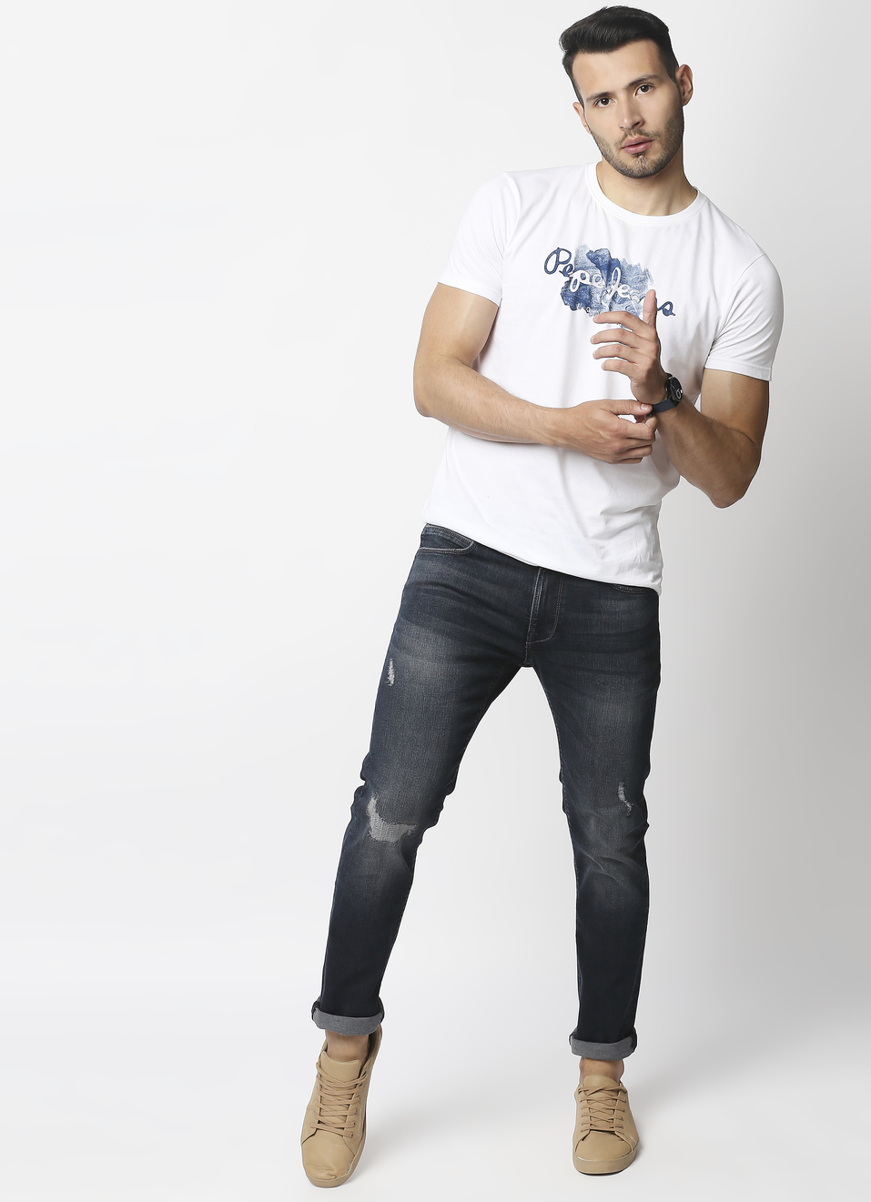 Tapered Vapour Tapered Fit Low Waist Jeans, , large image number 2