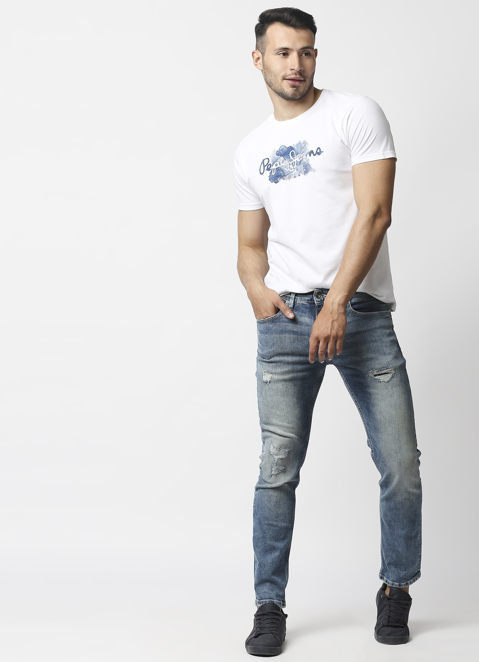 Tapered Vapour Tapered Fit Low Waist Jeans, , large image number 2