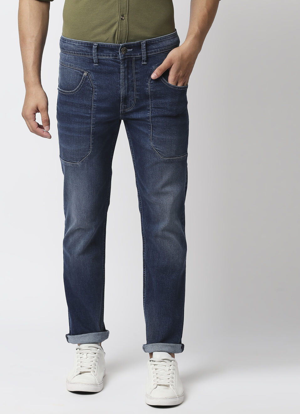 Cash Straight Fit Mid Waist Straight Leg Jeans, , large image number 1