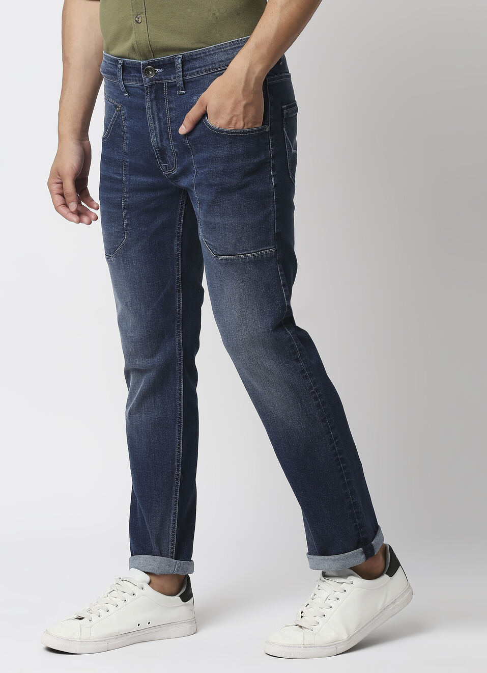 Cash Straight Fit Mid Waist Straight Leg Jeans, , large image number 3