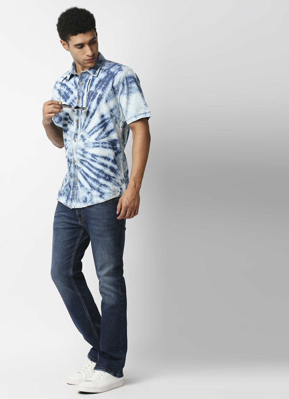 Bootcut Slim Fit Mid Waist Boot Leg Jeans, , large image number 3