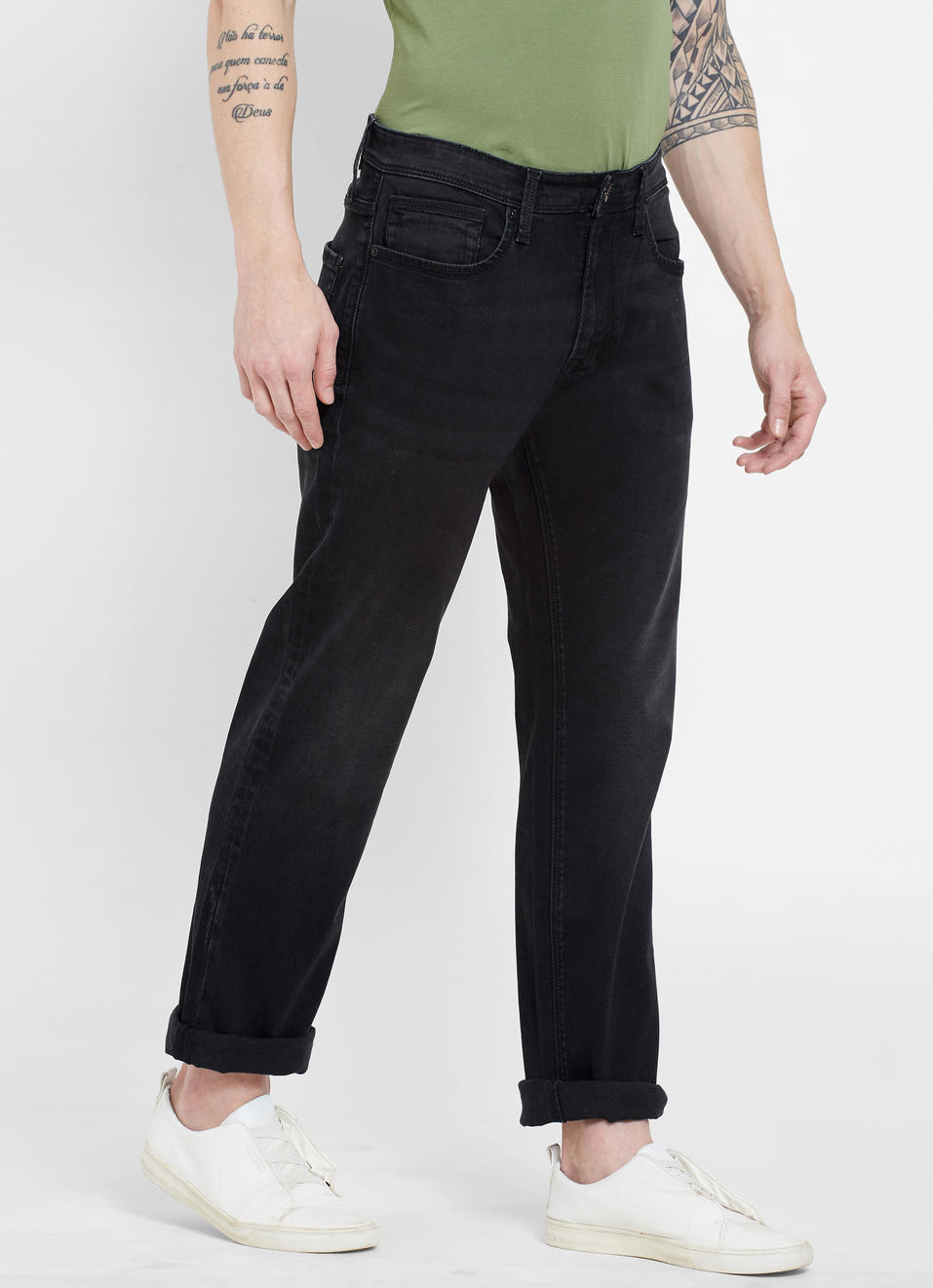 Cash Straight Fit Mid Waist Straight Leg Jeans, , large image number 6