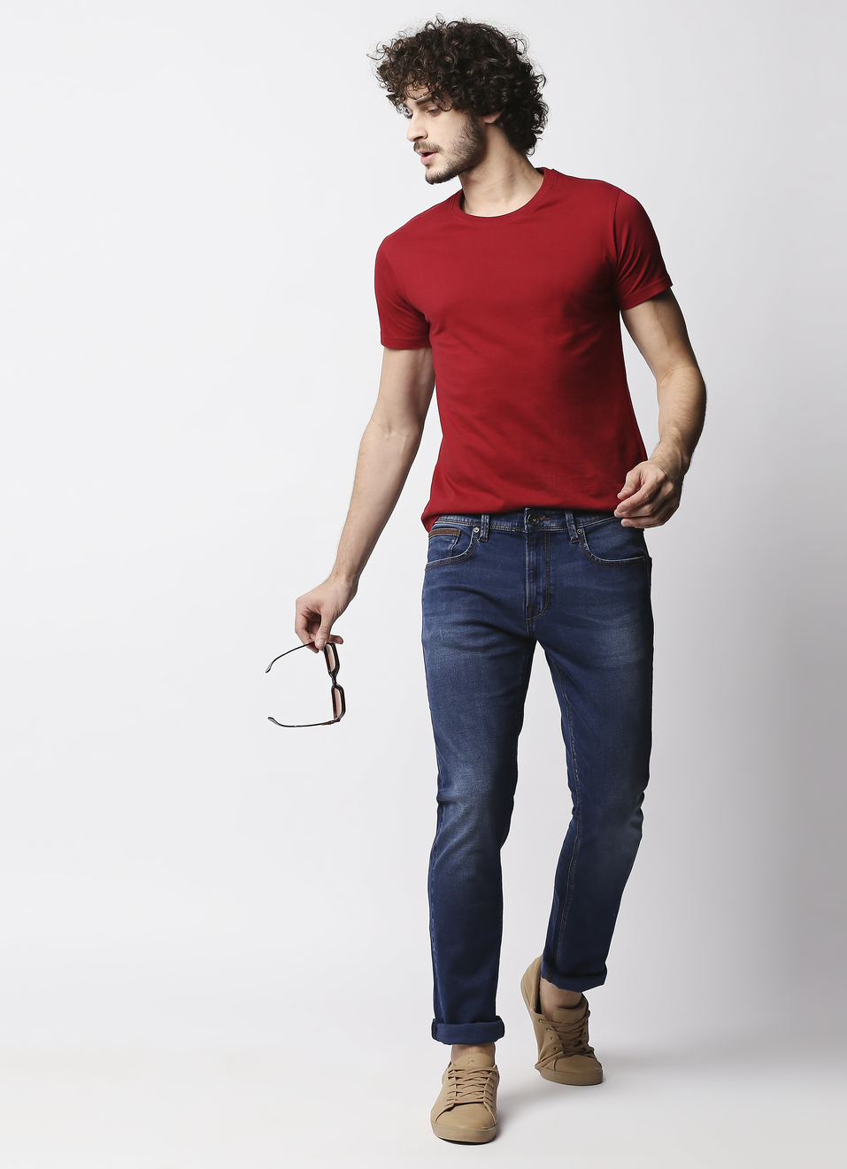 Vapour Slim Fit Mid Waist Jeans, , large image number 3