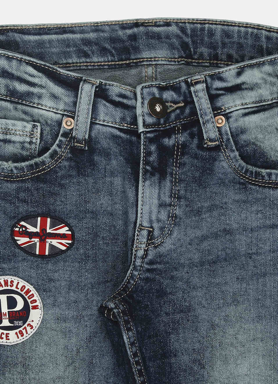 Cashed Slim Fit Mid Waist Straight Leg Jeans, , large image number 2