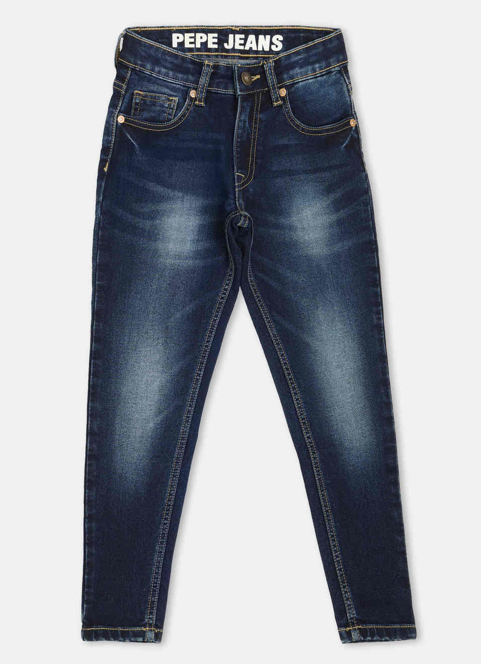 Cashed Slim Fit Mid Waist Straight Leg Jeans, , large image number 0