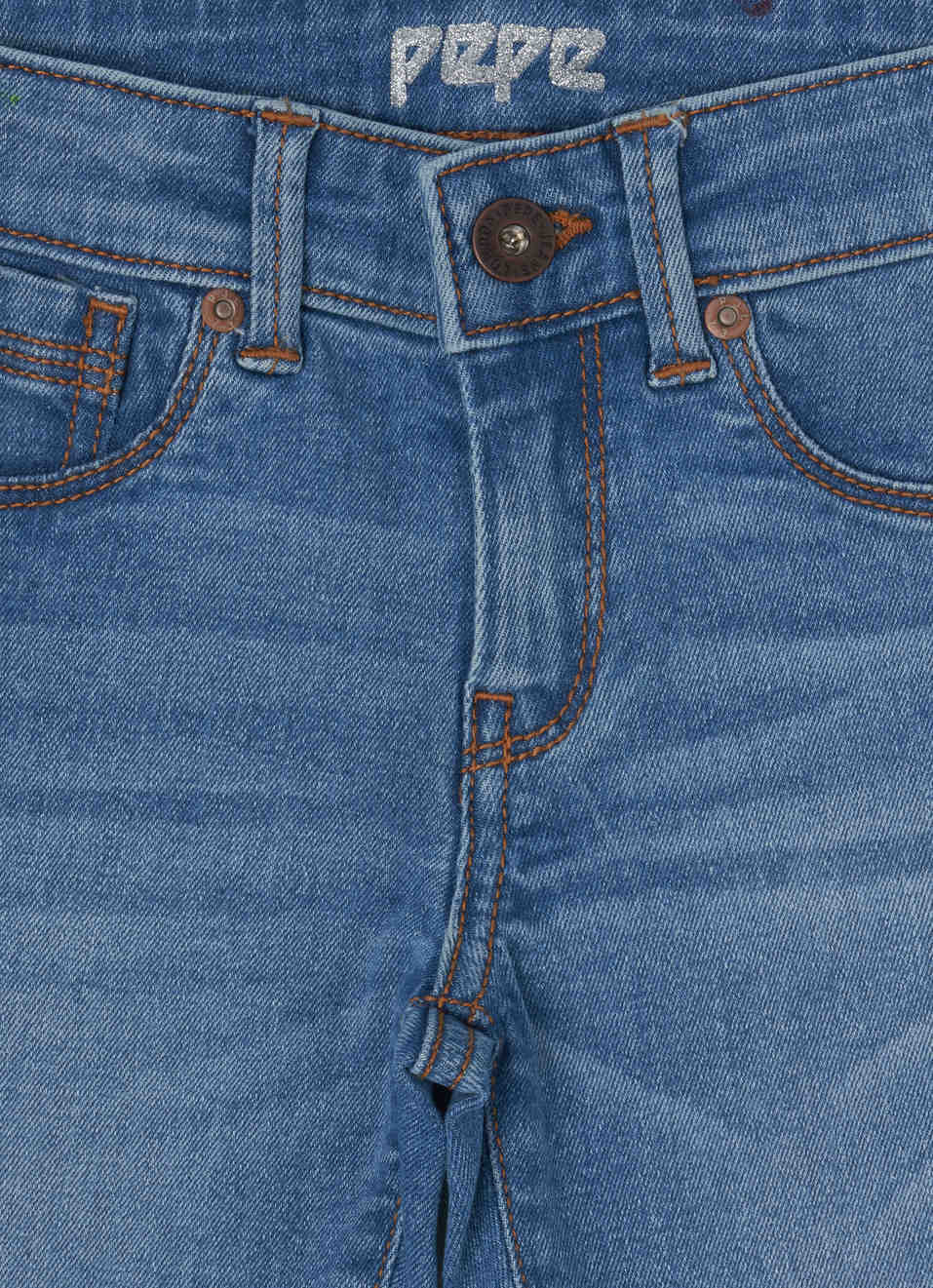 Pixellete Skinny Fit Mid Waist Distressed Jeans, , large image number 2