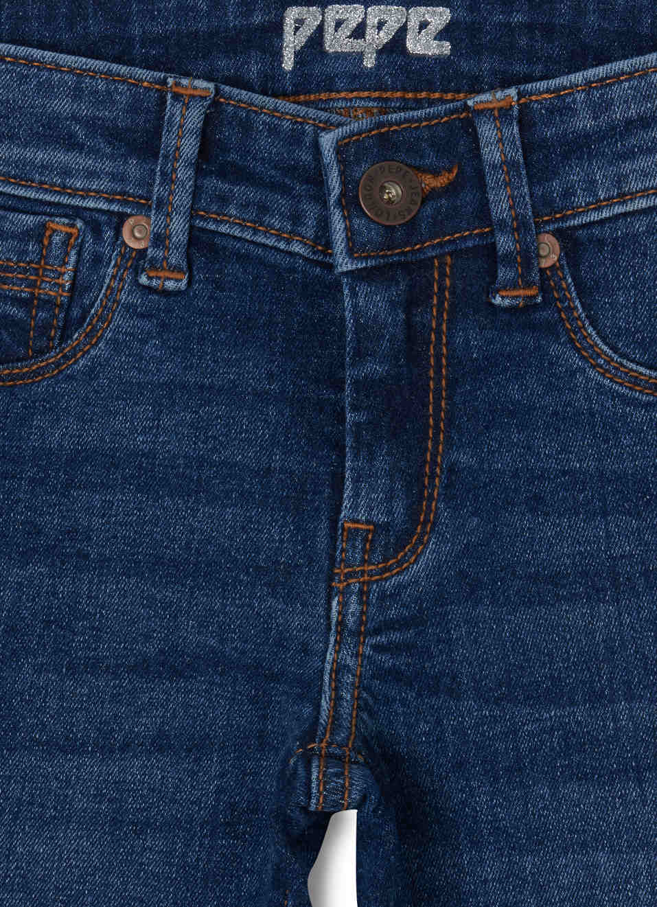 Pixellete Skinny Fit Mid Waist Distressed Jeans, , large image number 2