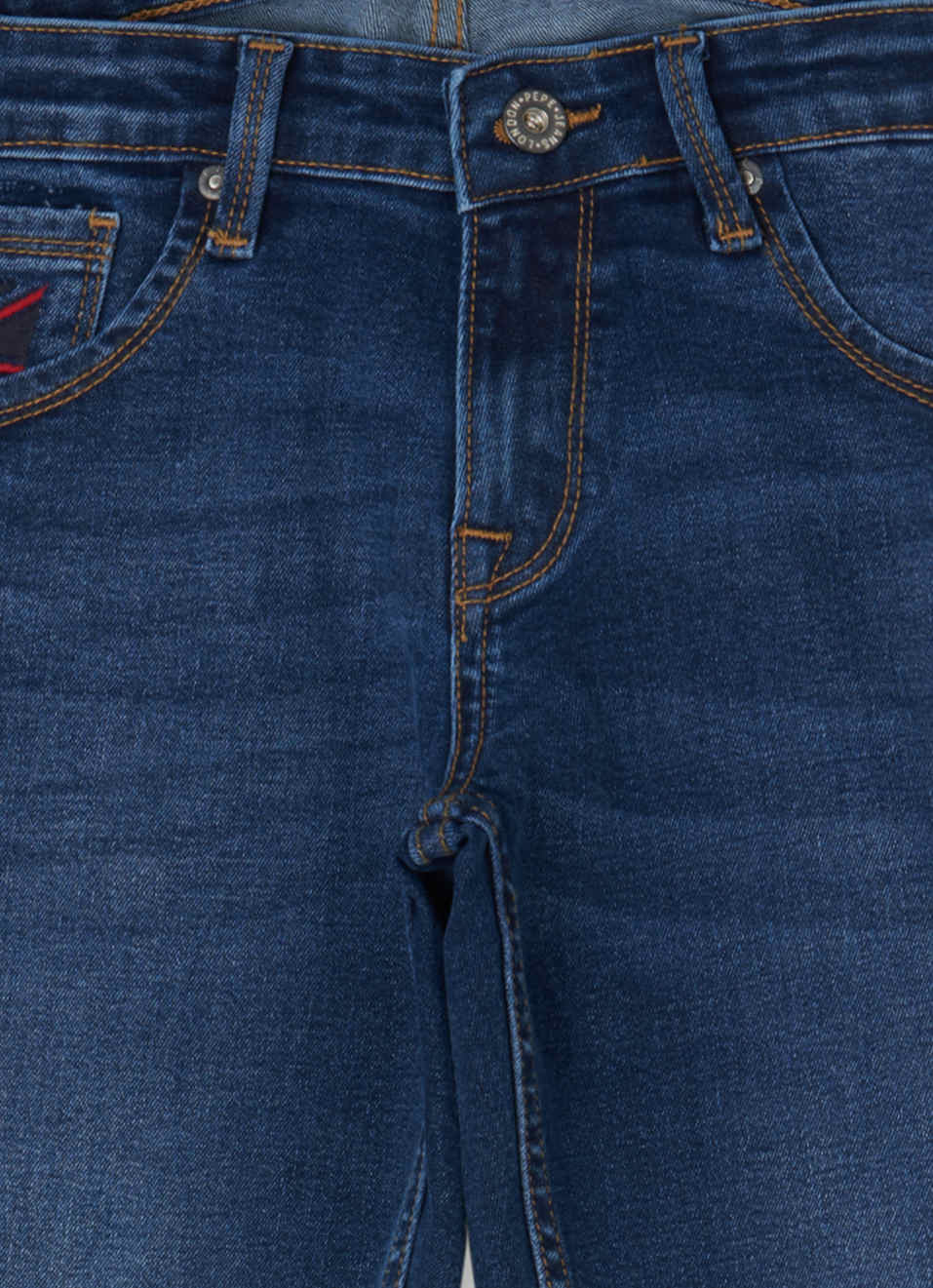 Cashed Slim Fit Mid Waist Straight Leg Jeans, , large image number 2