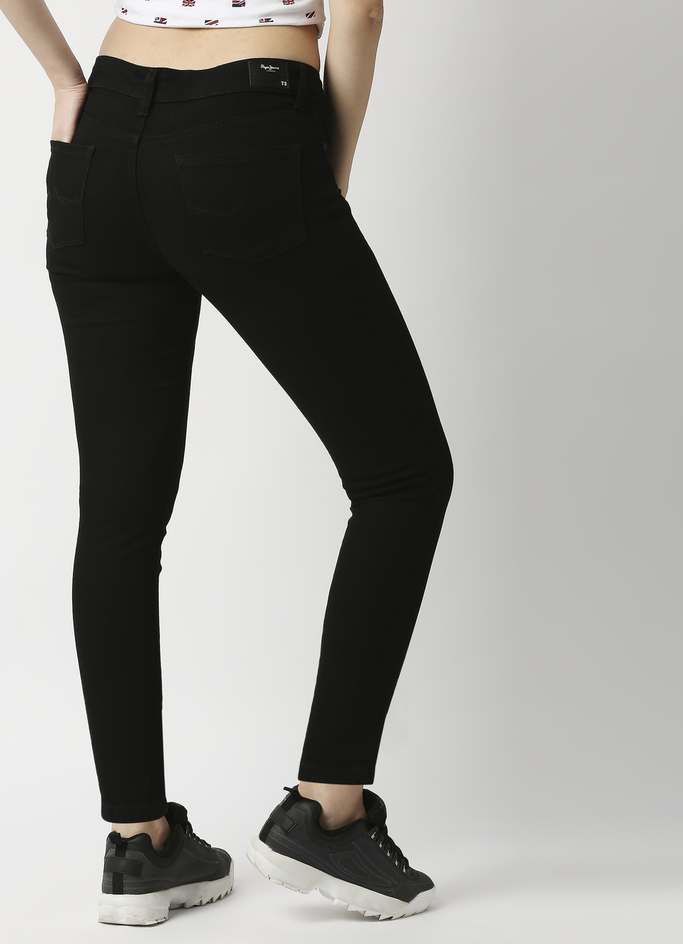 Lola Skinny Fit Mid Waist Ankle Length Jeans , , large image number 1