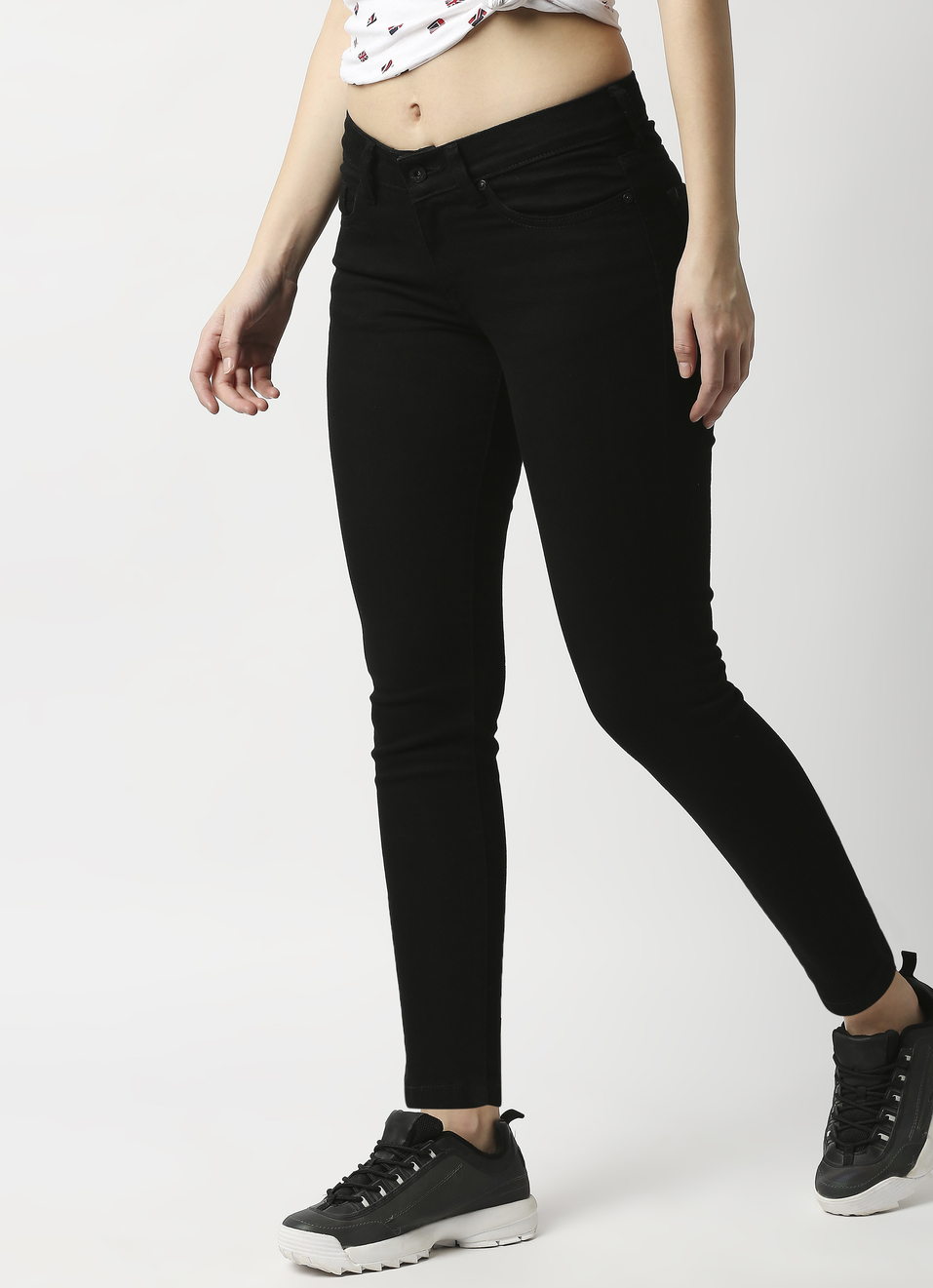 Lola Skinny Fit Mid Waist Ankle Length Jeans , , large image number 2