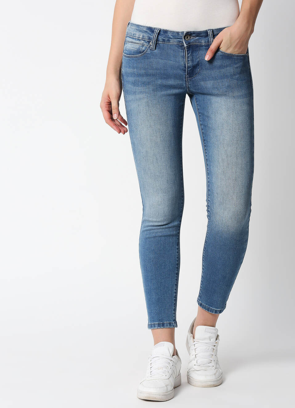 Lola Skinny Fit Mid Waist Jeans , , large image number 1