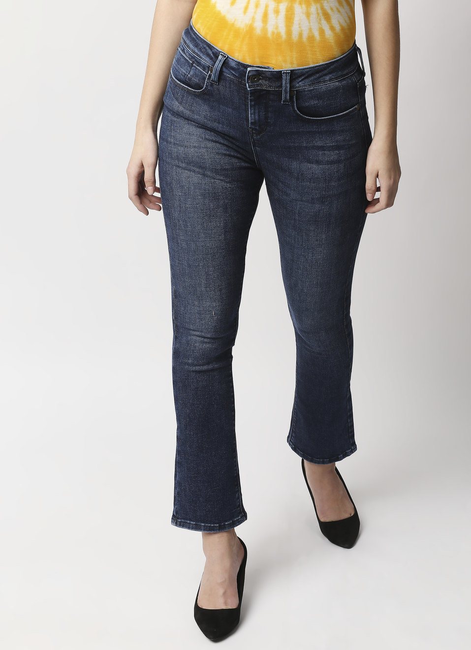 Dion Flare Slim Fit High Waist Flare Leg Jeans | Pepe Jeans London