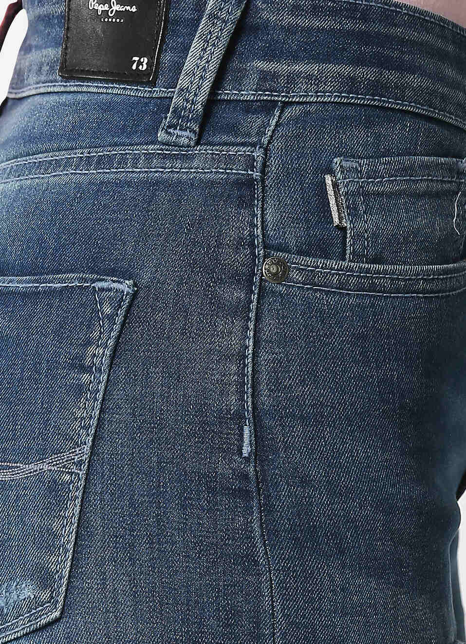 Wide Leg Cropped Fit High Waist Ankle Length Jeans , , large image number 4