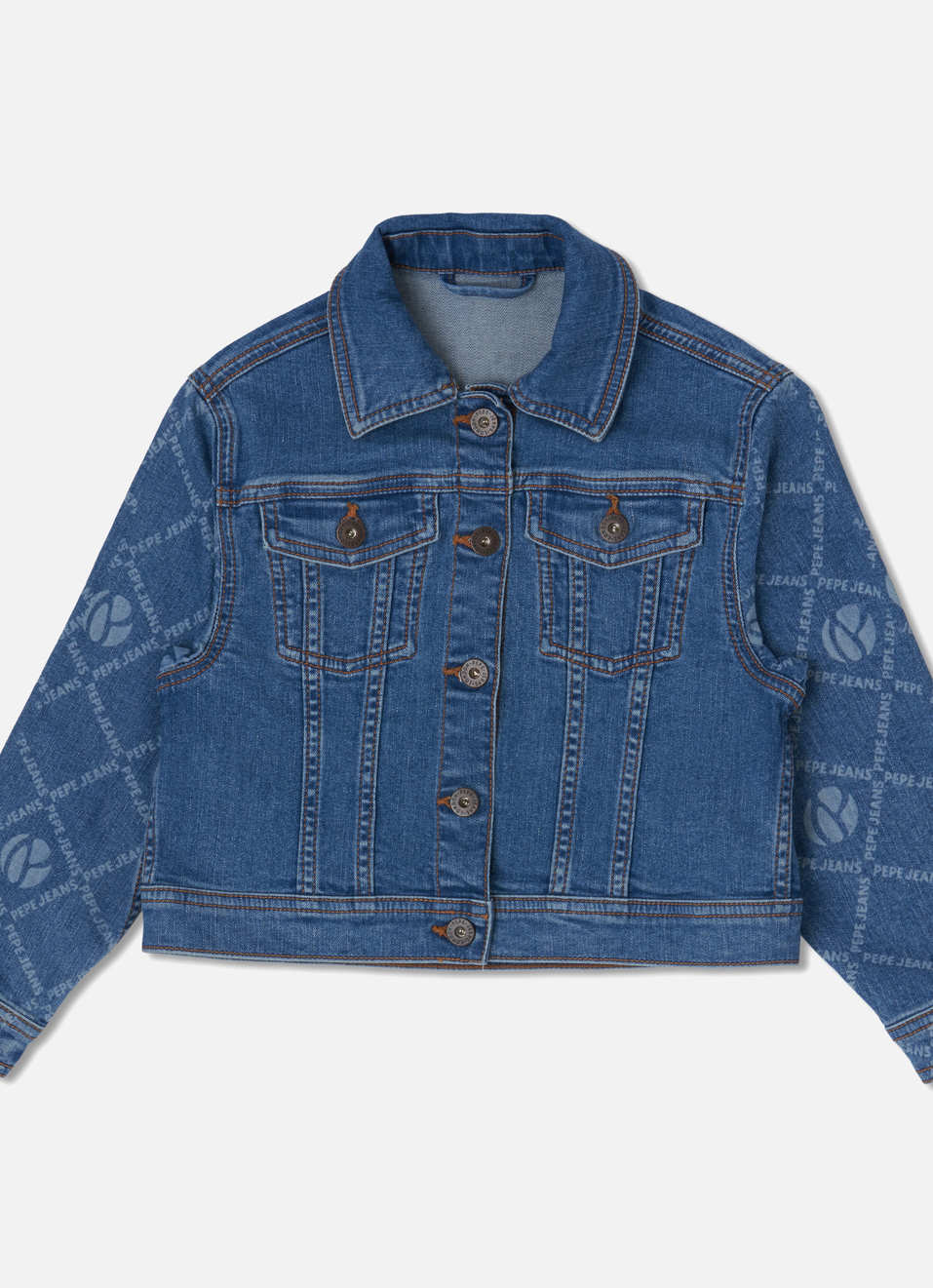 Lazer Printed Denim Jacket, , large image number 0