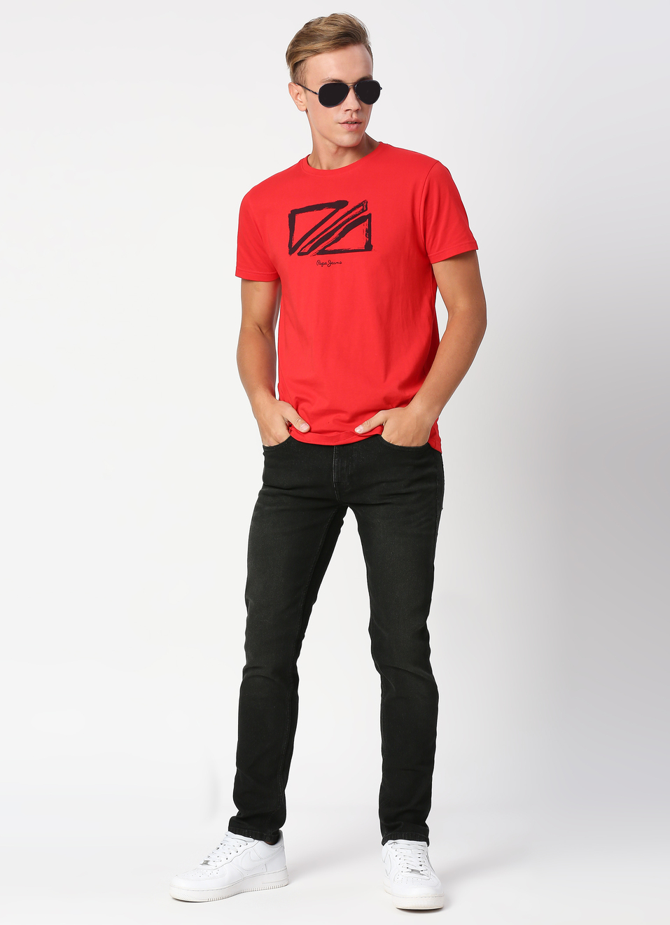 TAPERED VAPOUR Low Rise Jeans, Used Black Denim, , large image number 3