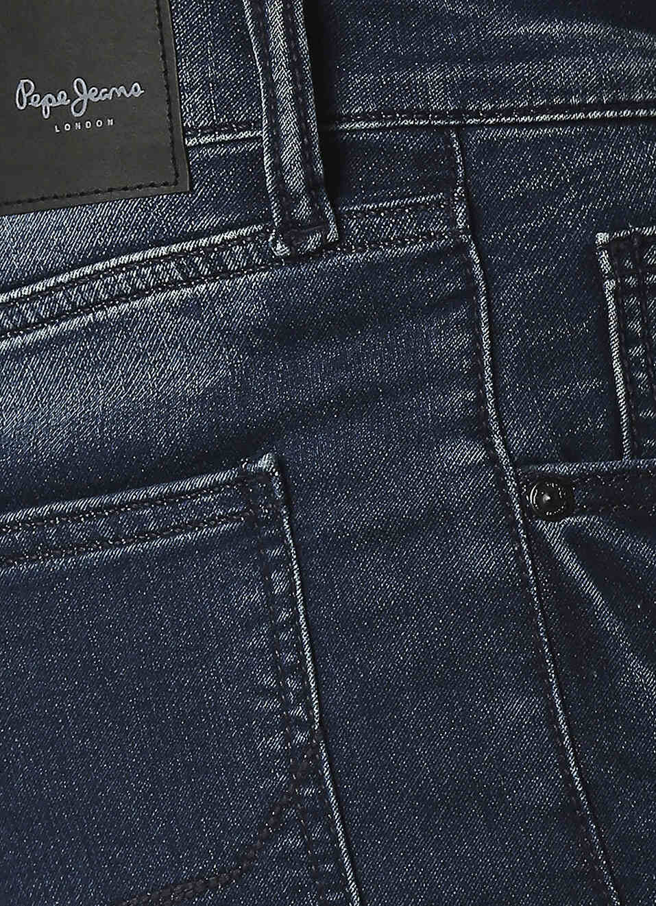CHINOX Mid Rise Jeans, Dark Used Knitted Denim, , large image number 4