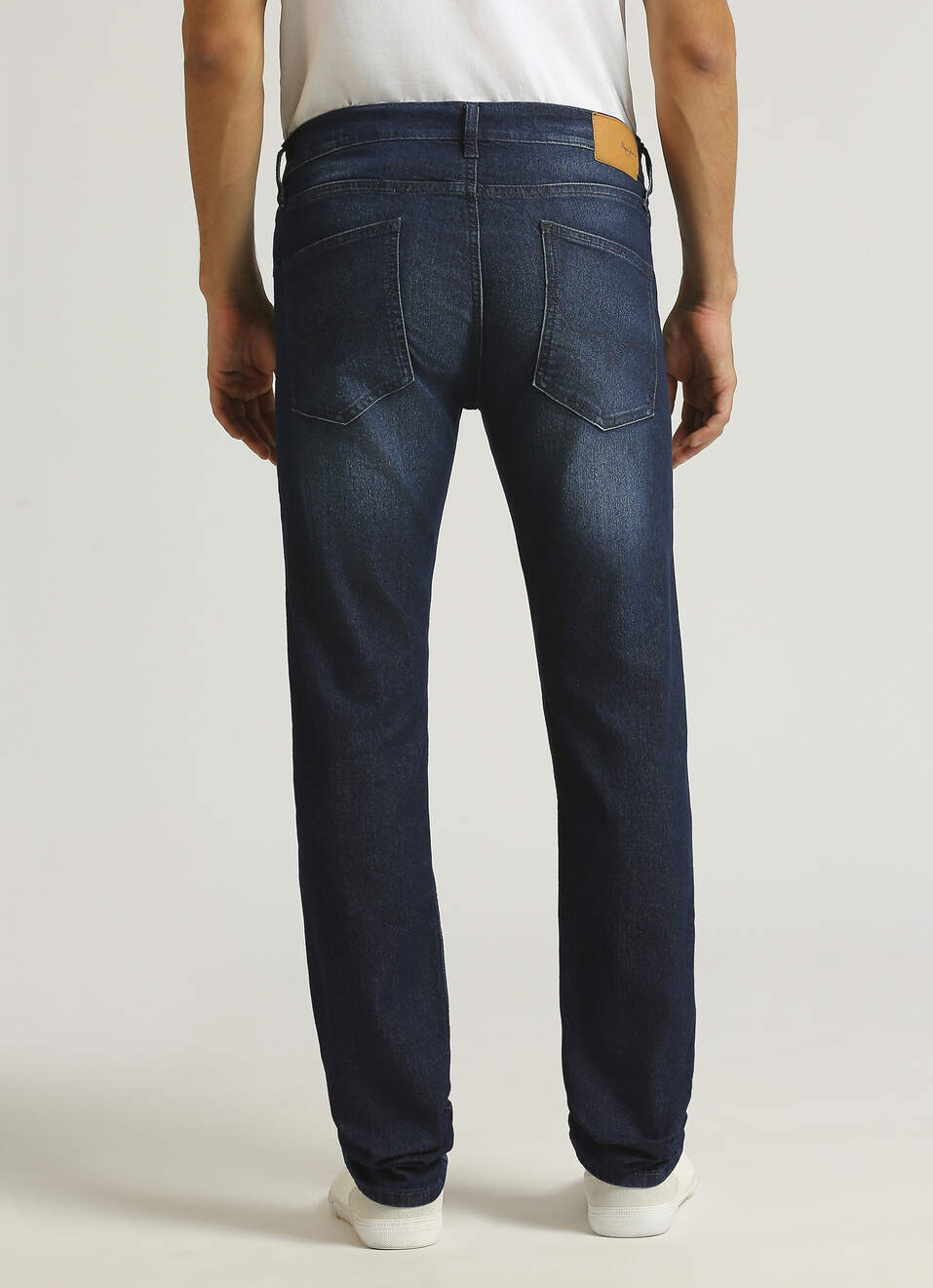 Men Dark Blue Slim Fit Stretchable Jeans, , large image number 2