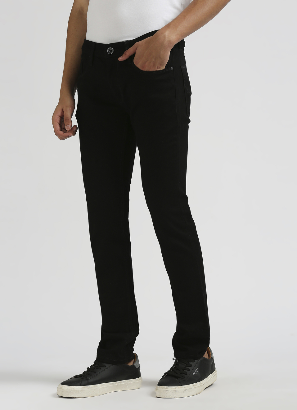 Vapour Black Mid Rise Slim Fit Jeans, , large image number 3