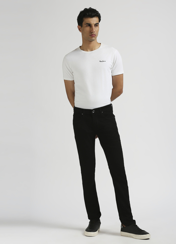 Vapour Black Mid Rise Slim Fit Jeans