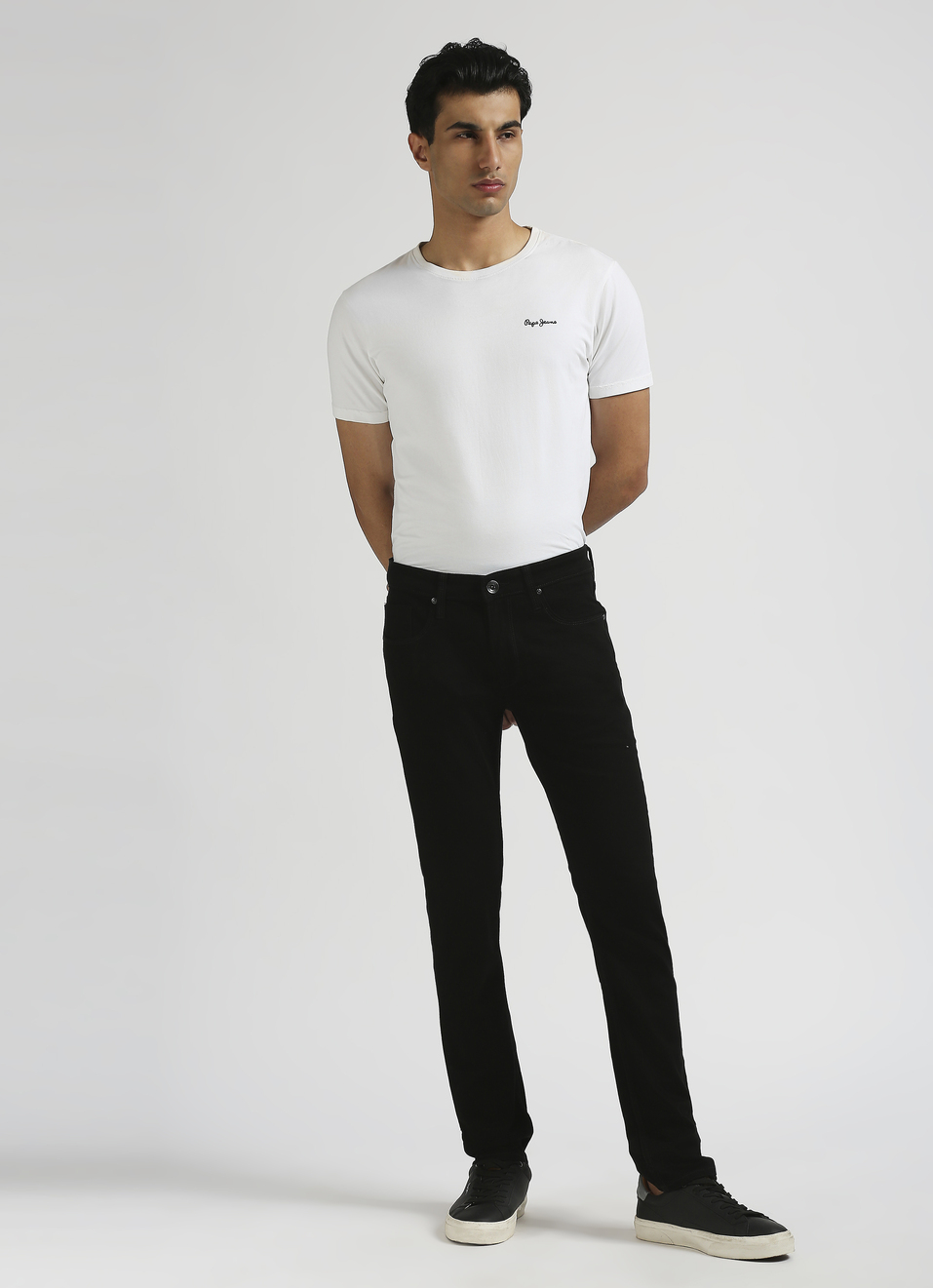 Vapour Black Mid Rise Slim Fit Jeans, , large image number 0