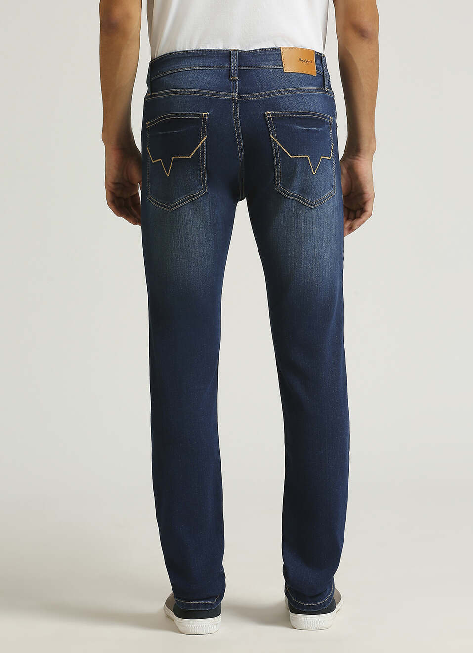 Vapour Dark Blue Mid Rise Slim Fit Jeans, , large image number 1