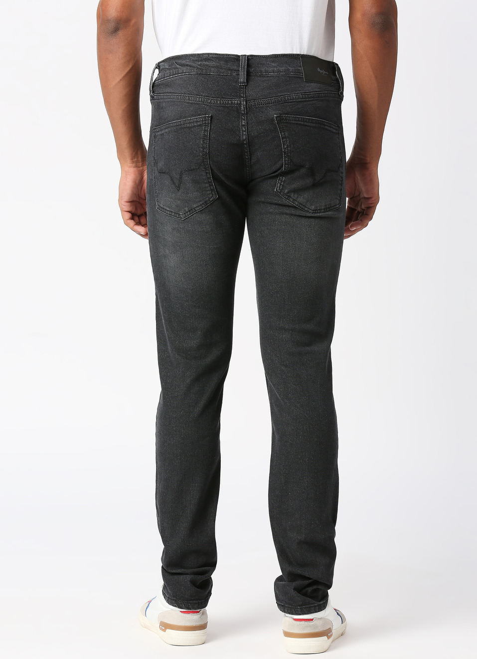 Men Black Slim Fit Stretchable Jeans, , large image number 2
