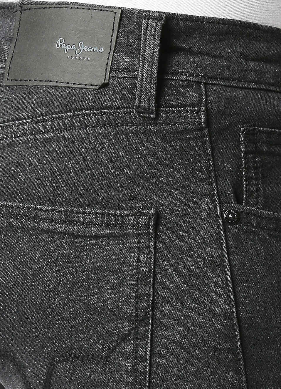 Men Black Slim Fit Stretchable Jeans, , large image number 4