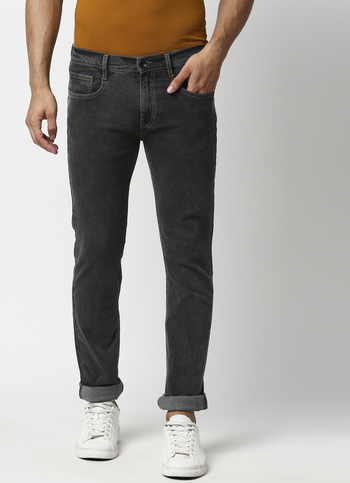VAPOUR Mid Rise Jeans, Grey Denim