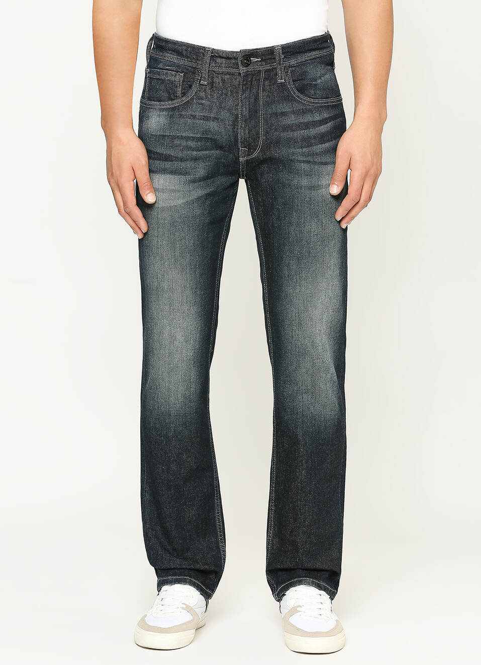 Holborne Regular Fit Mid Waist Straight Leg Jeans, , large image number 5