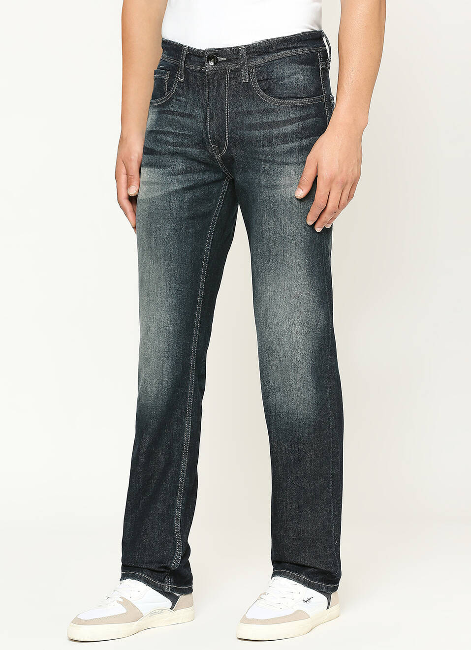 Holborne Regular Fit Mid Waist Straight Leg Jeans, , large image number 6